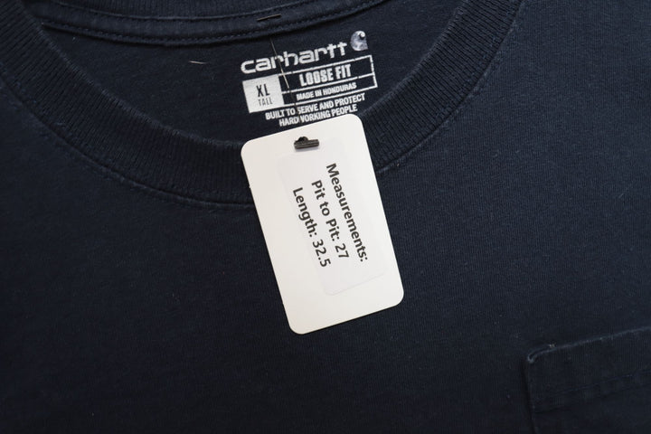 Carhartt Navy Blue Pocket T Shirt Size XL