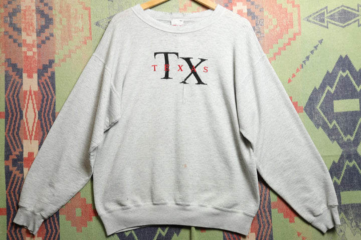 Texas Distressed Vintage Sweatshirt Large 2000s