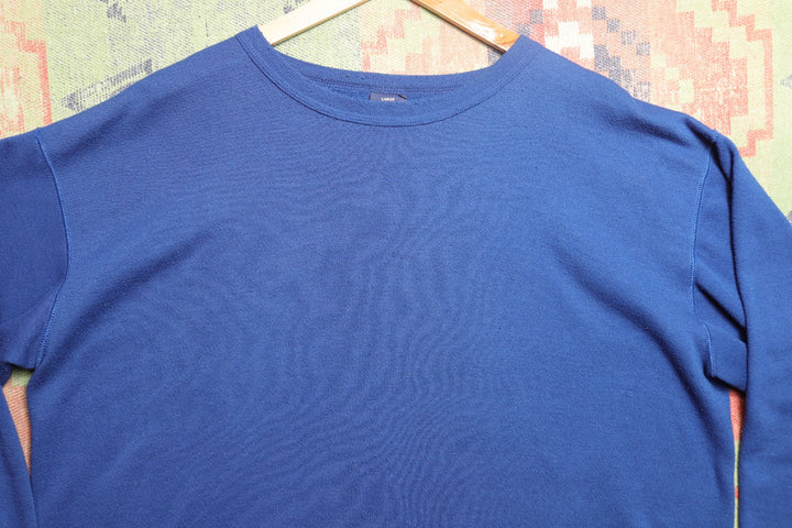 Duofold Vintage Blank Blue Sweatshirt 80s Large