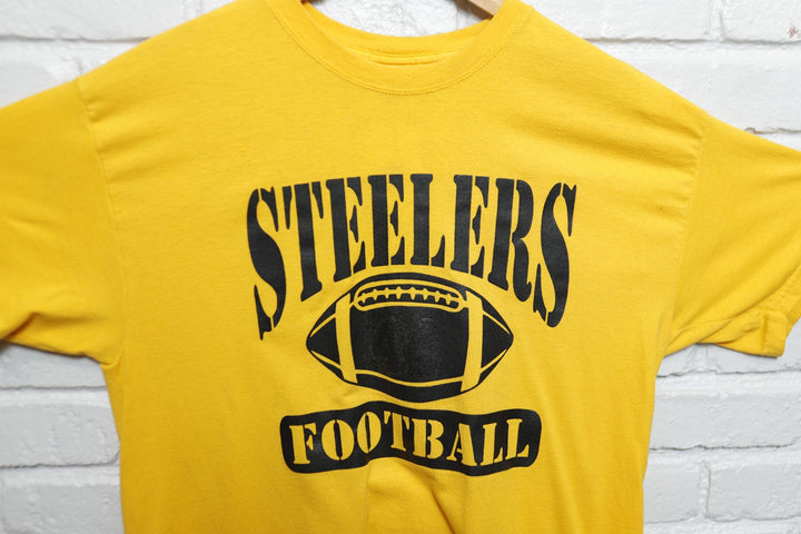 Steelers Football Vintage Yellow T Shirt 2000s Large