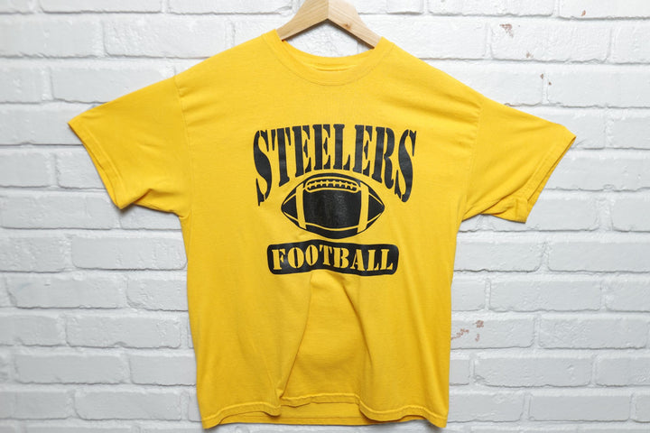 Steelers Football Vintage Yellow T Shirt 2000s Large