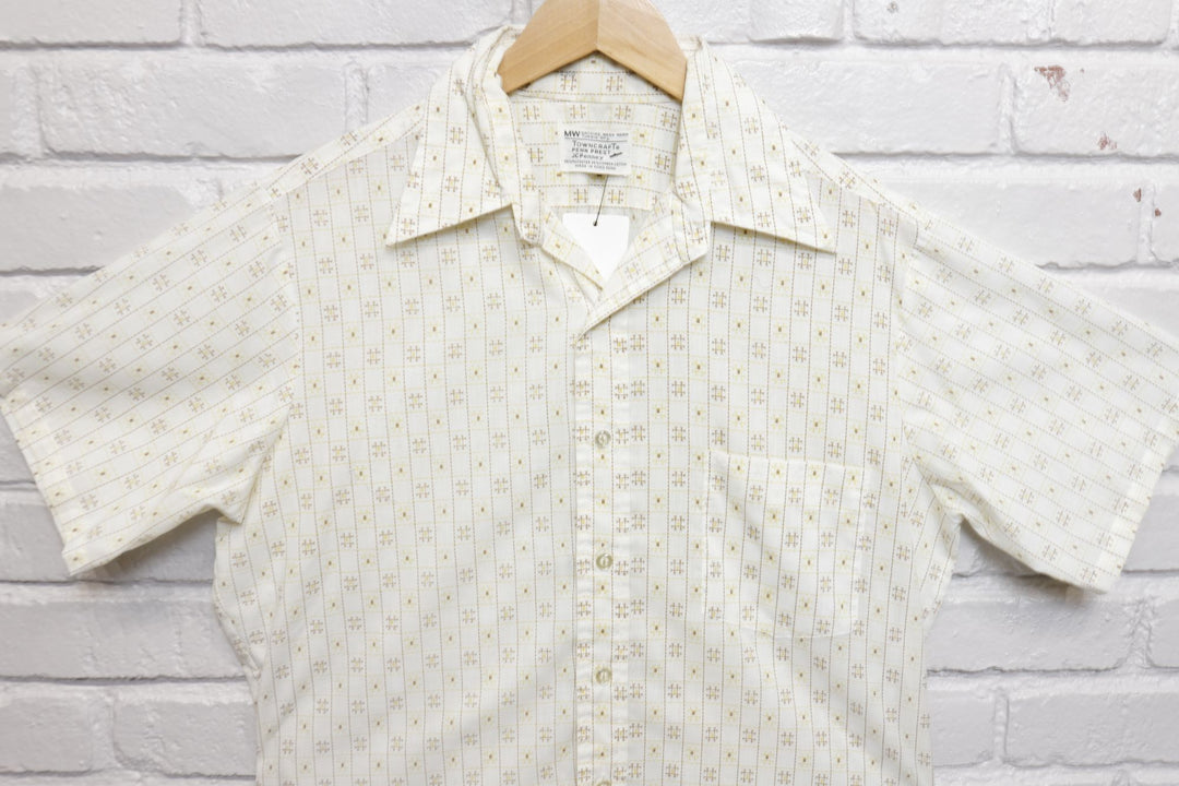Towncraft Vintage Mod Print Shirt Medium 60s