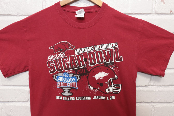 2011 Arkansas Razorbacks Sugar Bowl T Shirt Size Medium