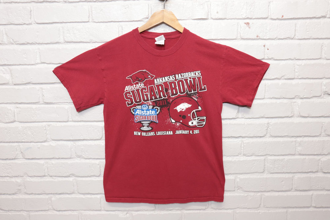 2011 Arkansas Razorbacks Sugar Bowl T Shirt Size Medium