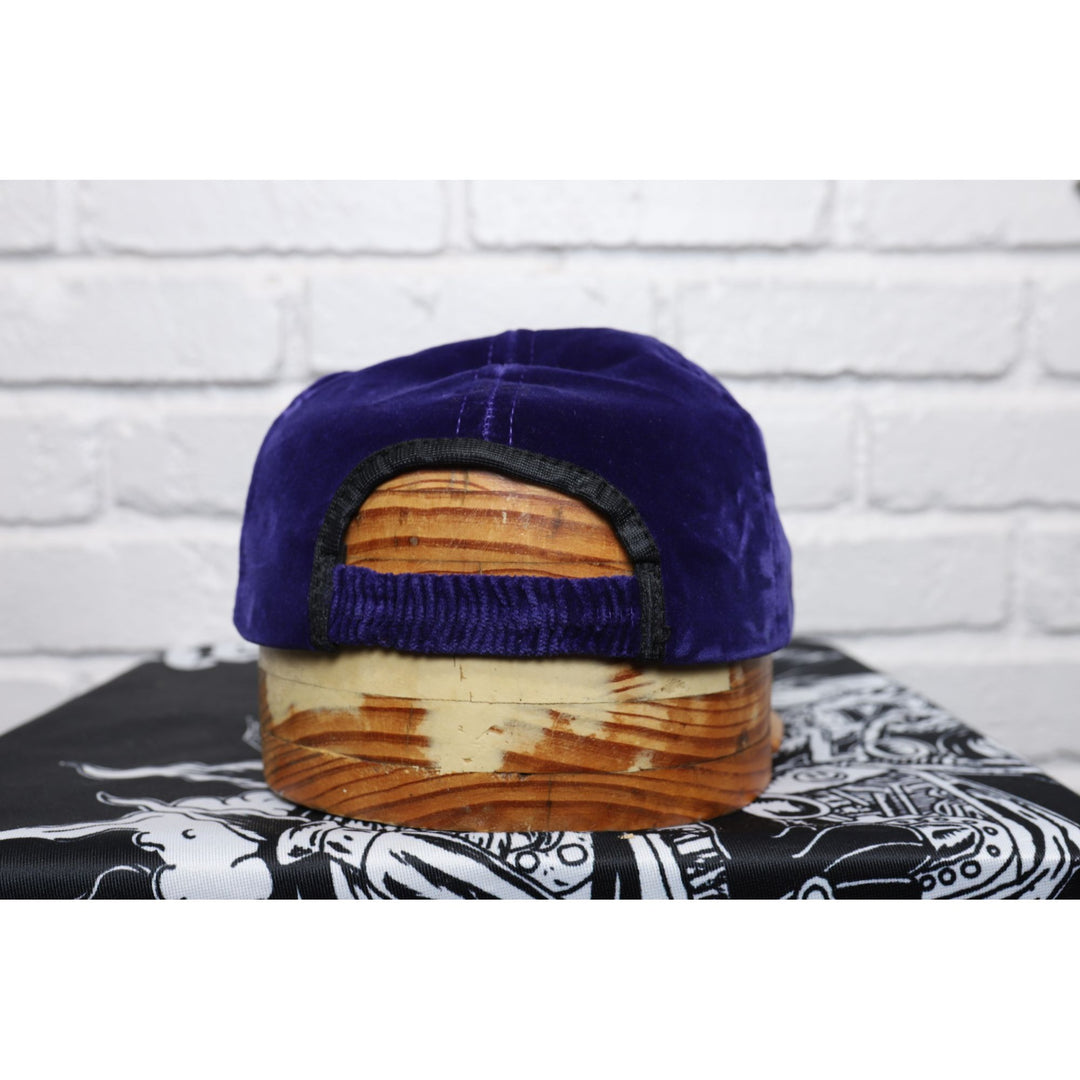 90s Vintage Vans Purple Velvet Elastic Back Hat