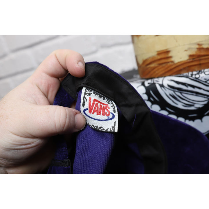 90s Vintage Vans Purple Velvet Elastic Back Hat