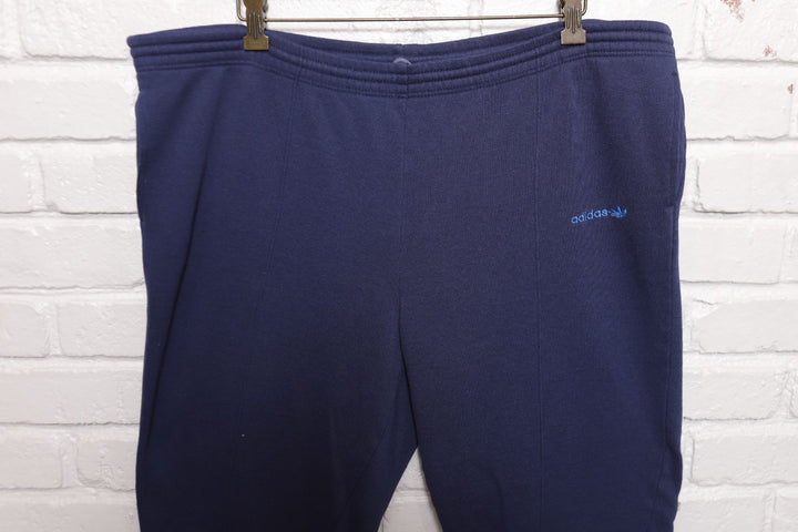 Adidas Vintage Navy Blue Sweatpants 80s 40/26