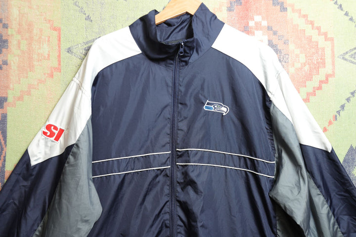 Seattle Seahawks Vintage Windbreaker Jacket XL 2000s Y2K NFL Football