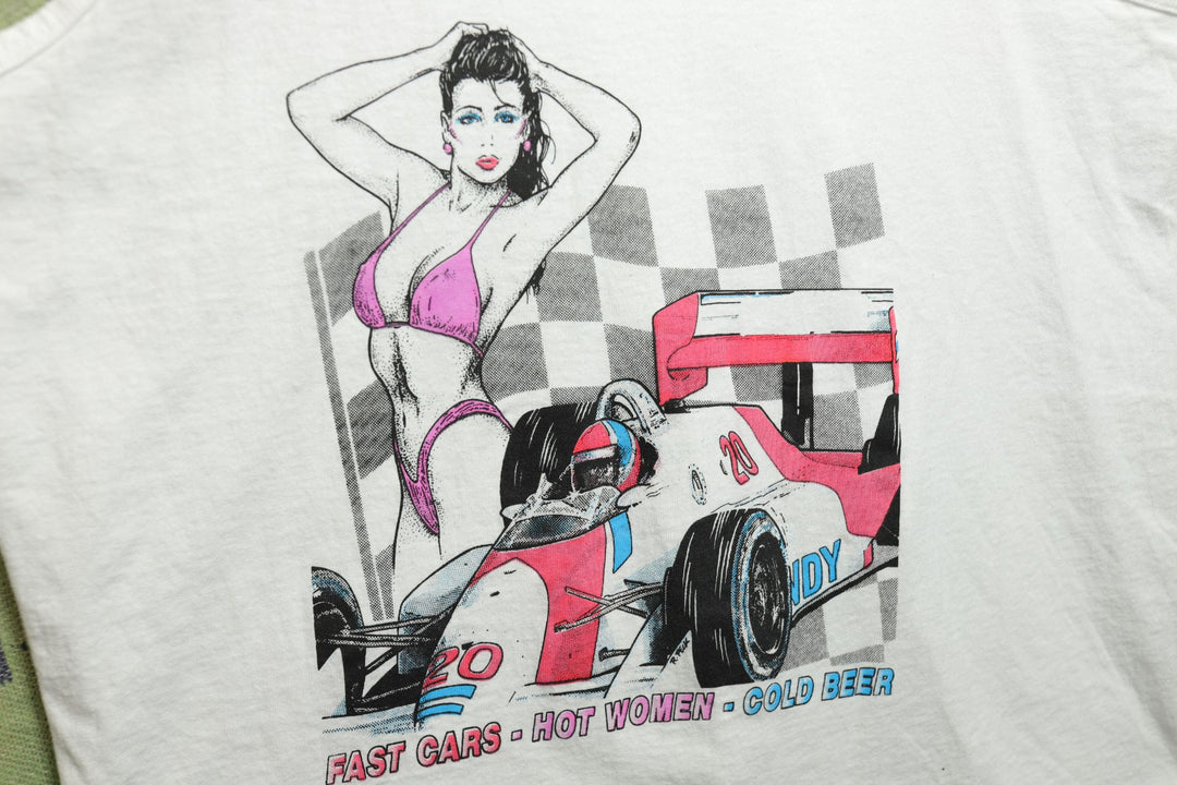 Fast Cars Hot Women Vintage Tank Top XL 90s