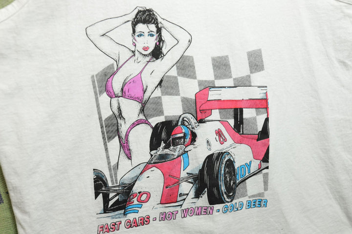 Fast Cars Hot Women Vintage Tank Top XL 90s