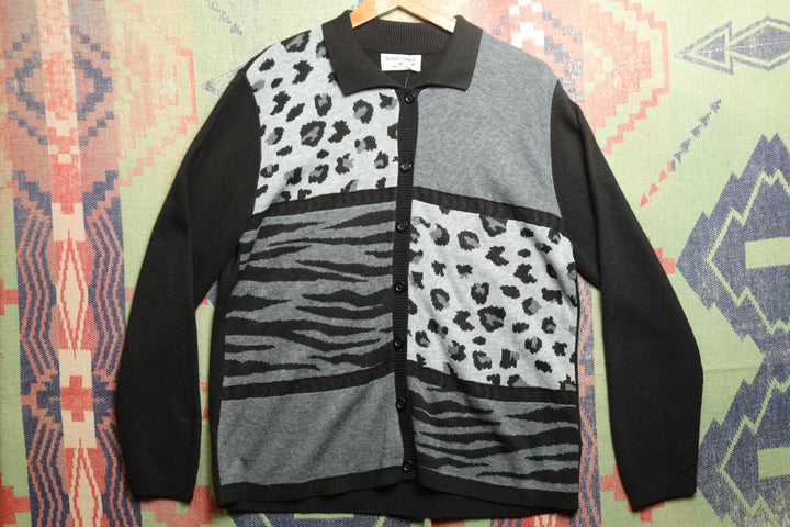 Alfred Dunner Vintage Animal Print Sweater 90s Medium