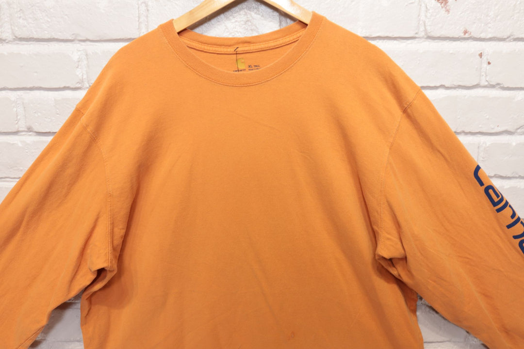 Carhartt Orange Long Sleeve T Shirt Size XL