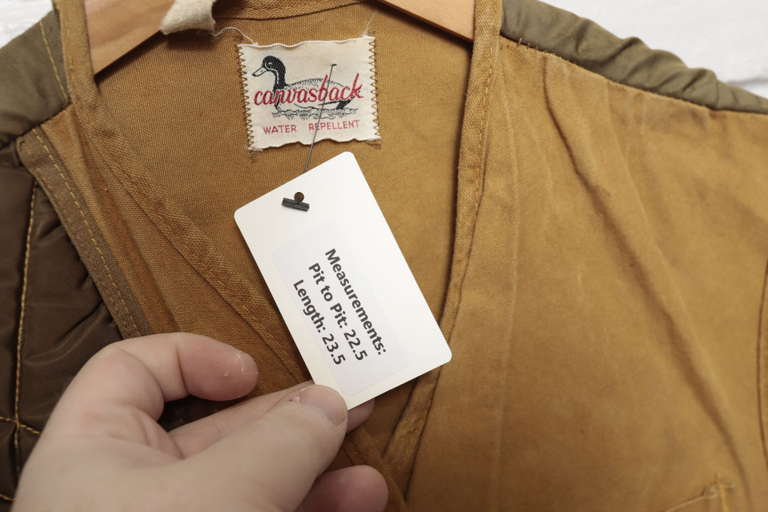 70s Vintage CanvasBack Hunting Vest Size Medium