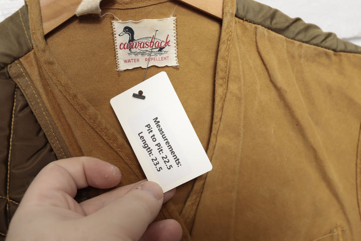 70s Vintage CanvasBack Hunting Vest Size Medium