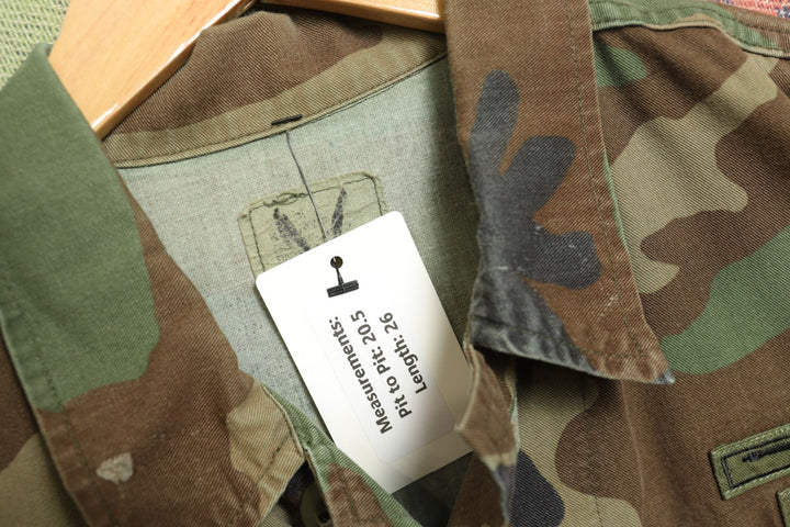 US Military Vintage Woodland Camo Jacket 90s Small