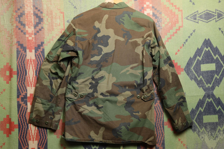 US Military Vintage Woodland Camo Jacket 90s Small