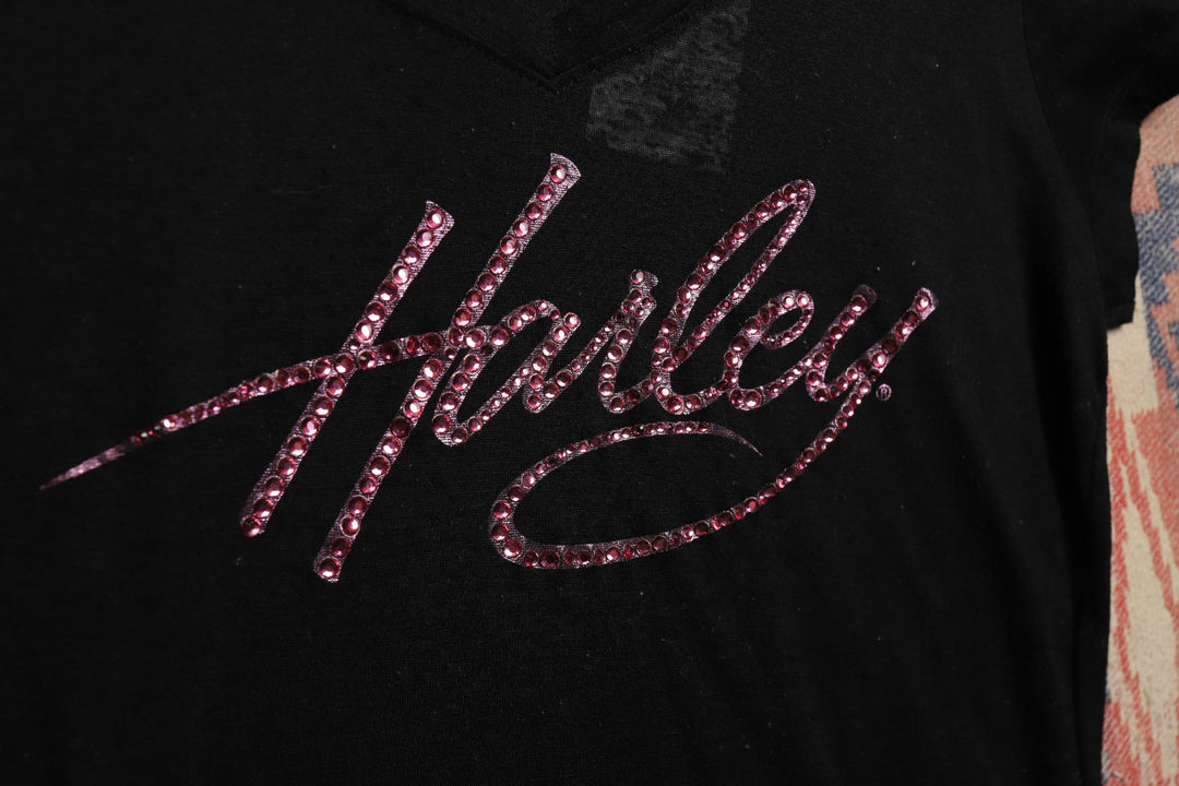 Harley Pink Jewel Vintage T Shirt Small Y2K 2000s