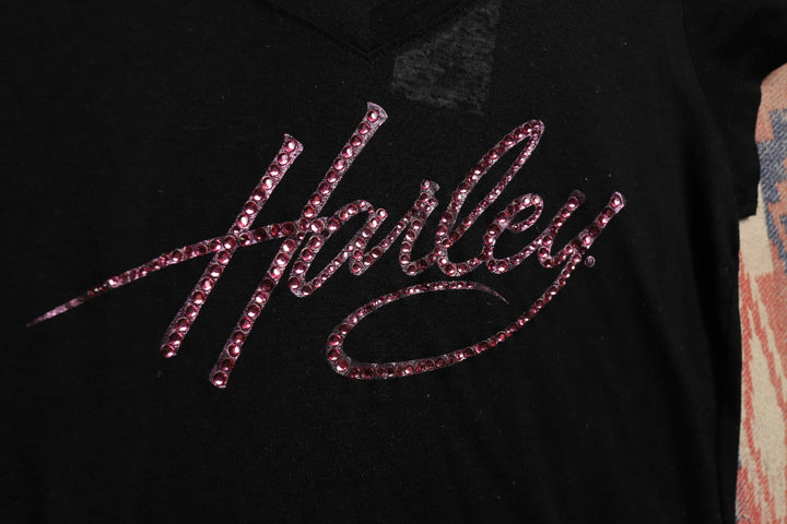 Harley Pink Jewel Vintage T Shirt Small Y2K 2000s