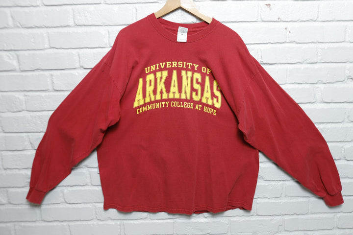 University of Arkansas Vintage Hope LS T Shirt 2000s XXL