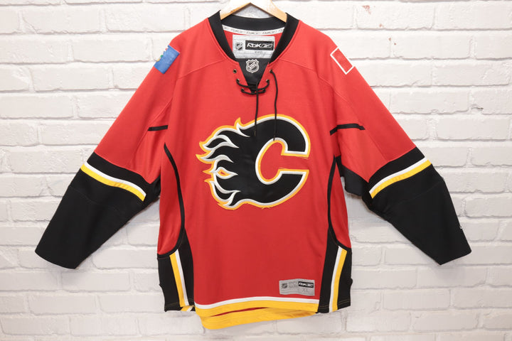 Calgary Flames Reebok Hockey Jersey Size XL