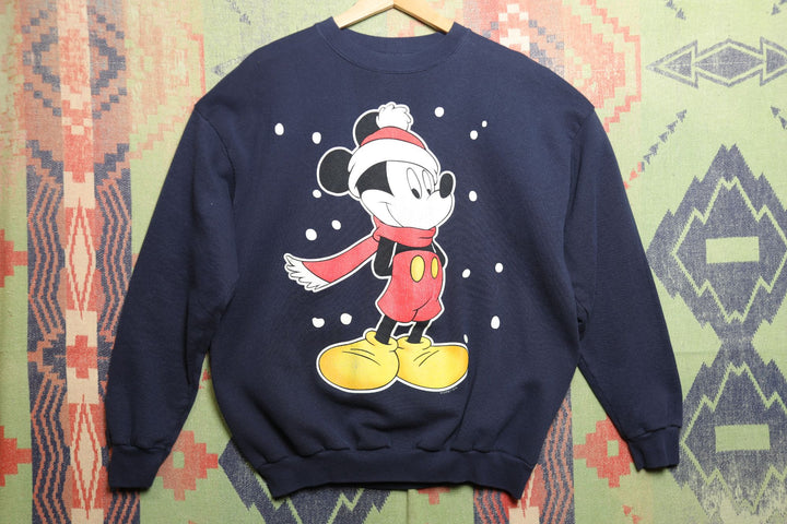Christmas Mickey Mouse Vintage Sweatshirt XL 90s