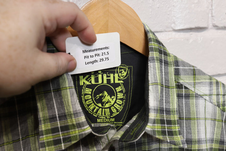 Kuhl Green Plaid Shirt Medium 2000s