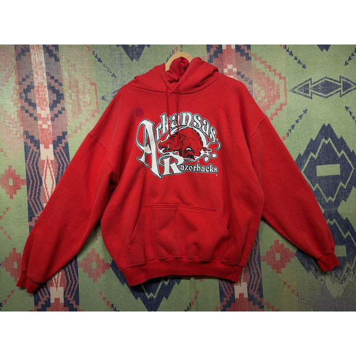 University of Arkansas Vintage Red Hoodie XL 90s