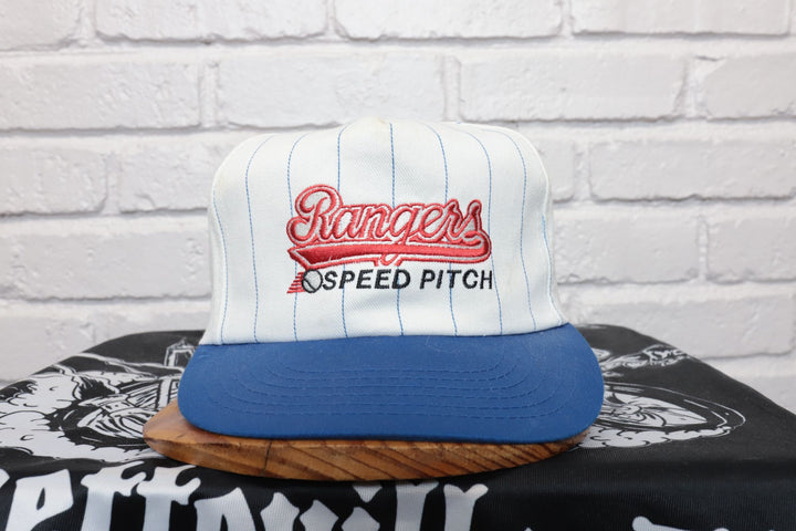 90s Vintage Rangers Speed Pitch Pinstripe Hat