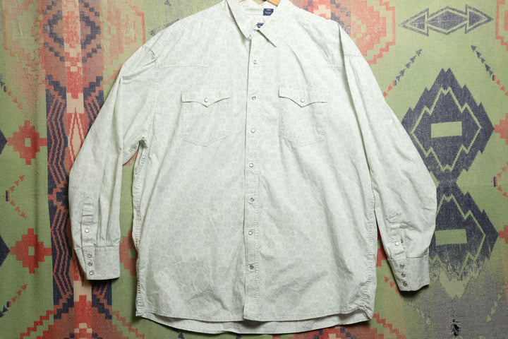 Roper Green pattern Vintage Western Shirt XXL 2000s