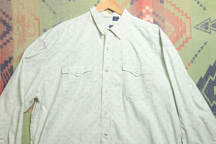 Roper Green pattern Vintage Western Shirt XXL 2000s