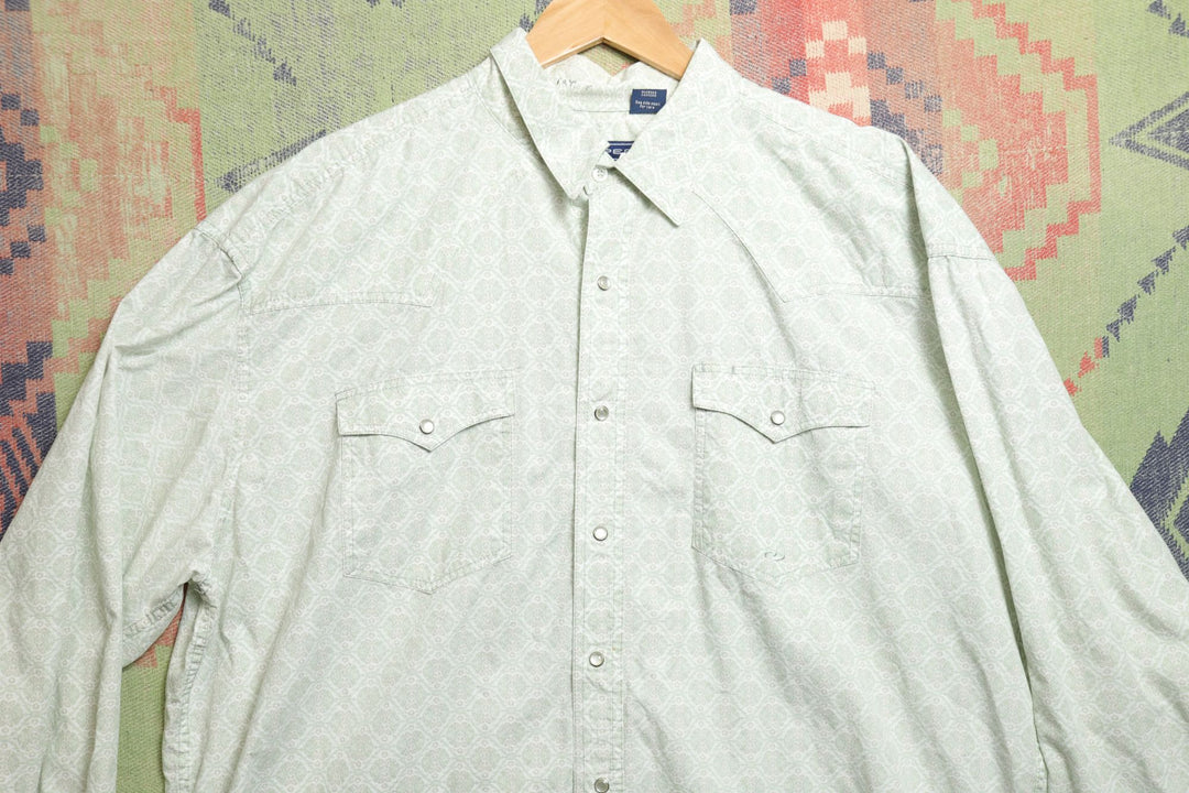 Roper Green pattern Vintage Western Shirt XXL 2000s
