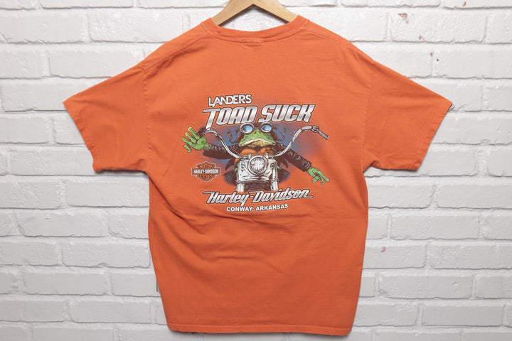 Harley Davidson Toad Suck Vintage T Shirt 2000s Large