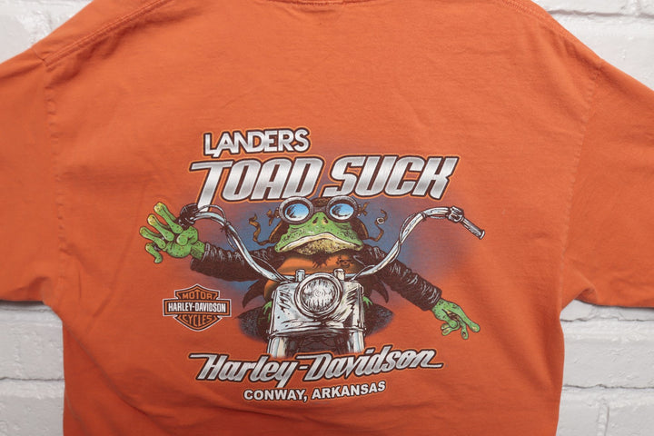 Harley Davidson Toad Suck Vintage T Shirt 2000s Large