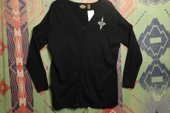Harley Davidson Vintage Y2k Cardigan Sweater 2000s Medium