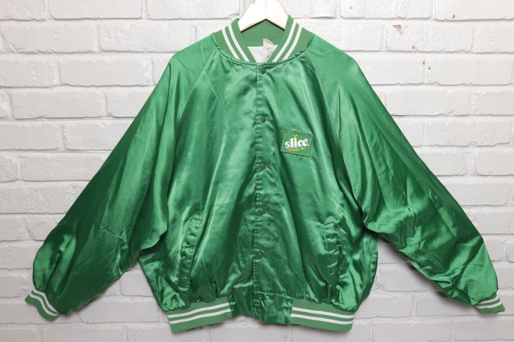 80s Vintage Slice Soda Satin Jacket Size XXL