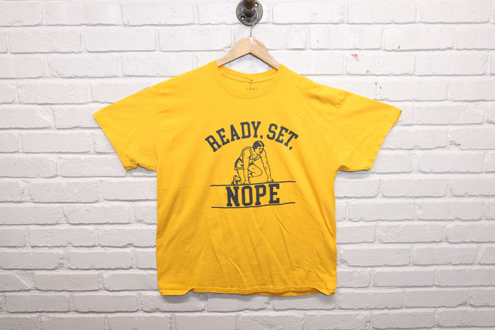 Ready Set Nope Yellow T Shirt Size XL