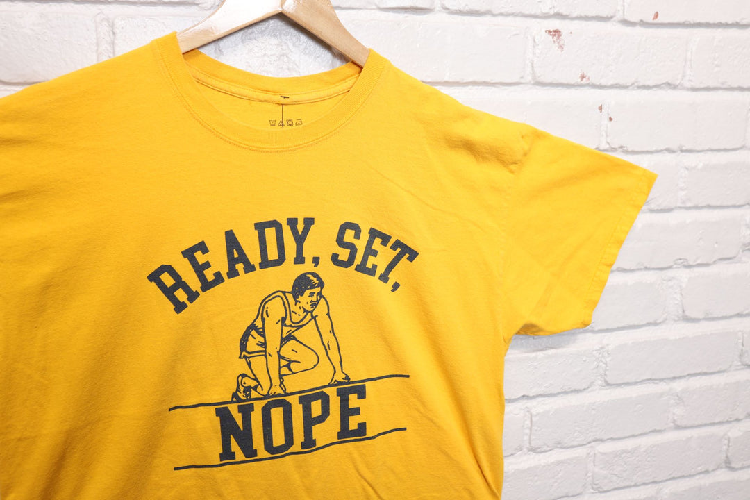 Ready Set Nope Yellow T Shirt Size XL