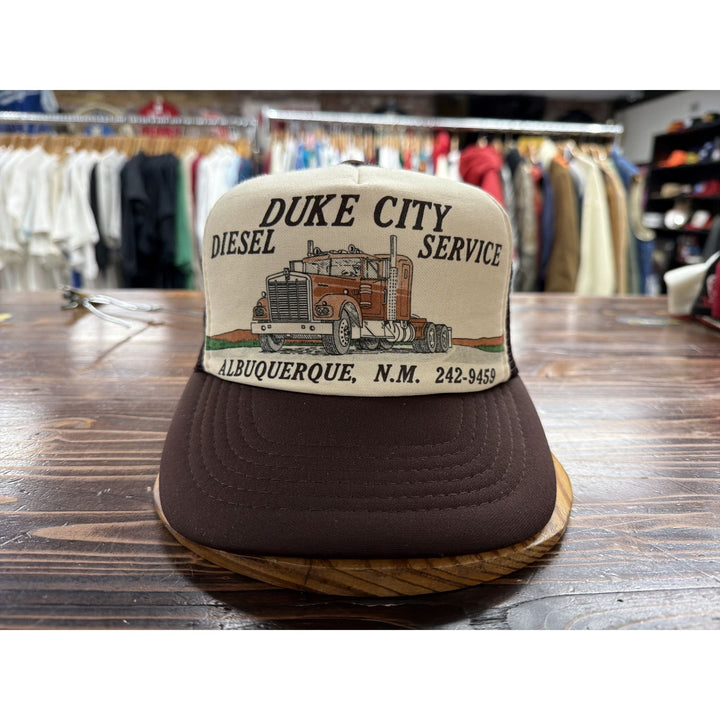 Duke City Diesel Service Vintage Snapback Trucker Hat 80s