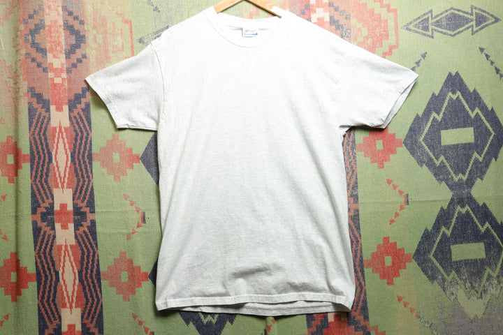 Hanes Vintage Gray Blank T Shirt Medium 2000s