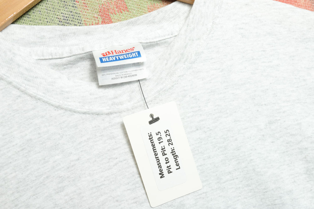 Hanes Vintage Gray Blank T Shirt Medium 2000s