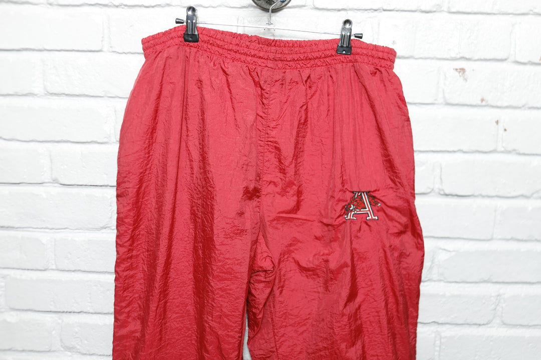University of Arkansas Vintage Windbreaker Pants Medium 90s