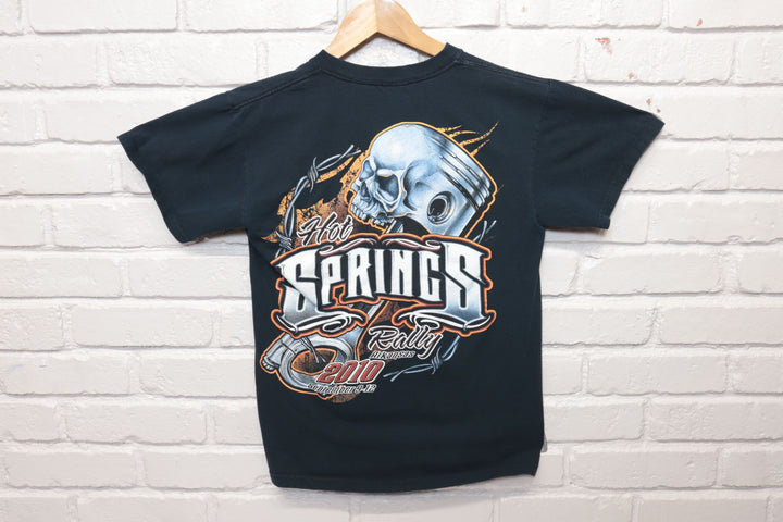 2000s Vintage Hot Springs Biker Rally T Shirt Size Small
