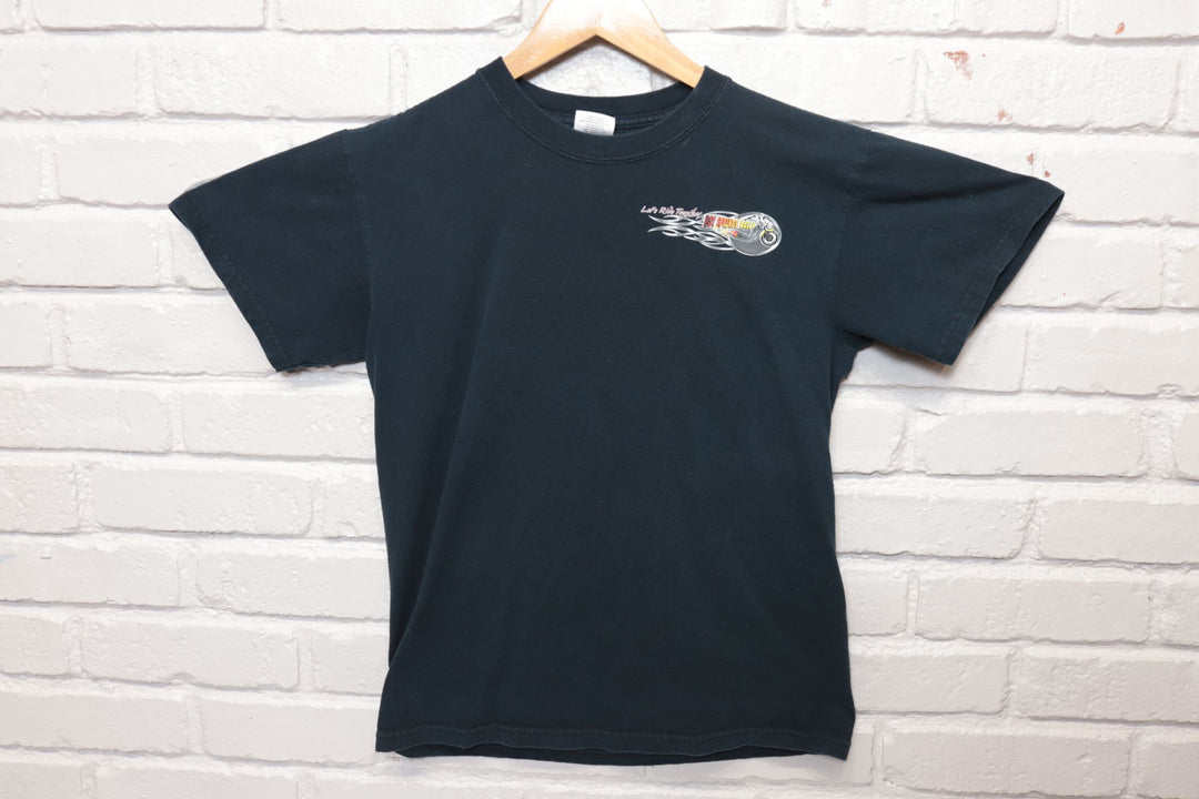 2000s Vintage Hot Springs Biker Rally T Shirt Size Small