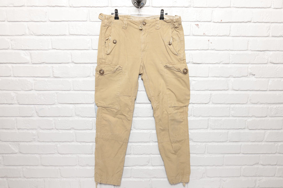 Polo Ralph Lauren Cargo Pants 34/30 Tan Repaired