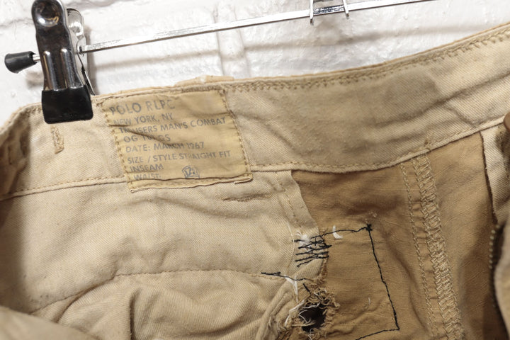 Polo Ralph Lauren Cargo Pants 34/30 Tan Repaired