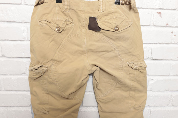 Polo Ralph Lauren Cargo Pants 34/30 Tan Repaired