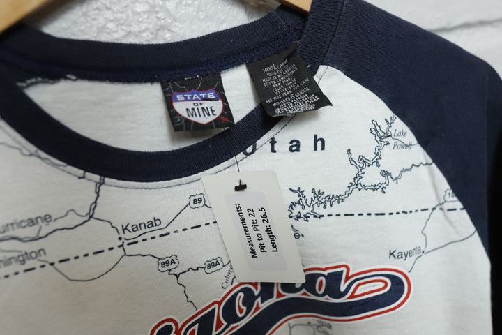 State of Mine Vintage Arizona Map T Shirt 2000s Large