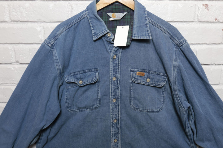 Carhartt Vintage Flannel Lined Denim Shirt 90s XL