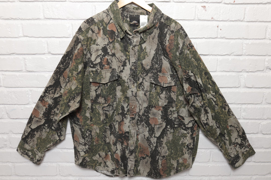 Natural Gear Camo Vintage Shirt 2000s XXL