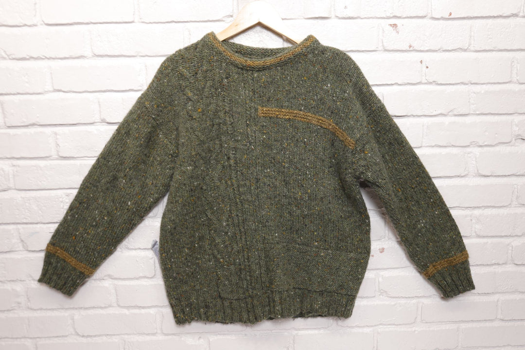 Oisin Ban Vintage Flecked Wool Sweater 90s Medium